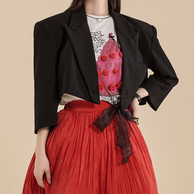 J2231 Crop single Jacket