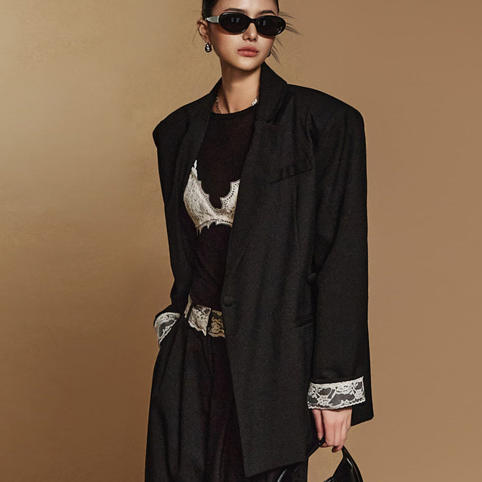 J2398 Lace trim Jacket