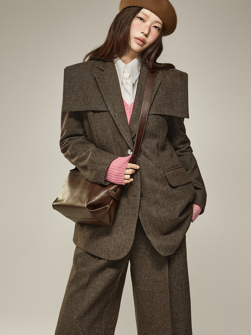 J3347 Cape Wool Jacket