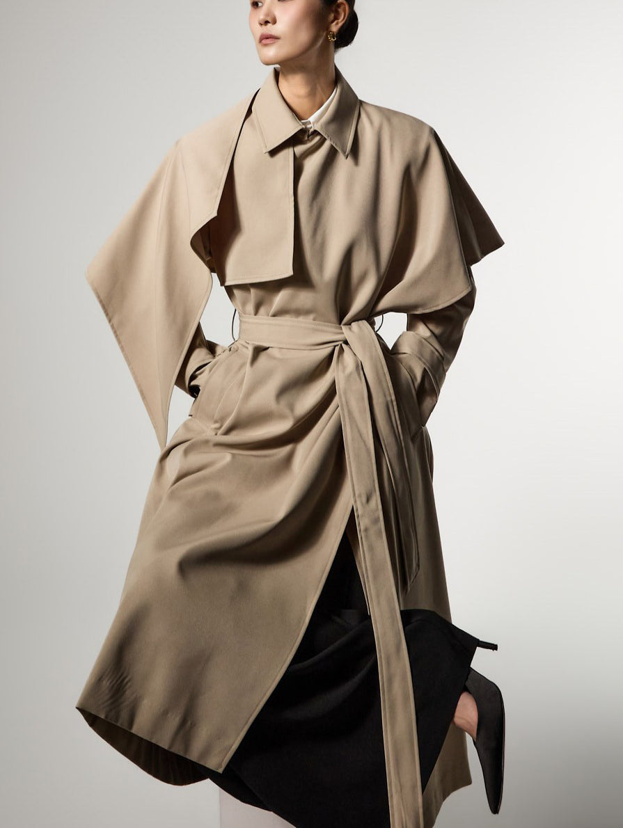 J3173 Cape Trench Coat