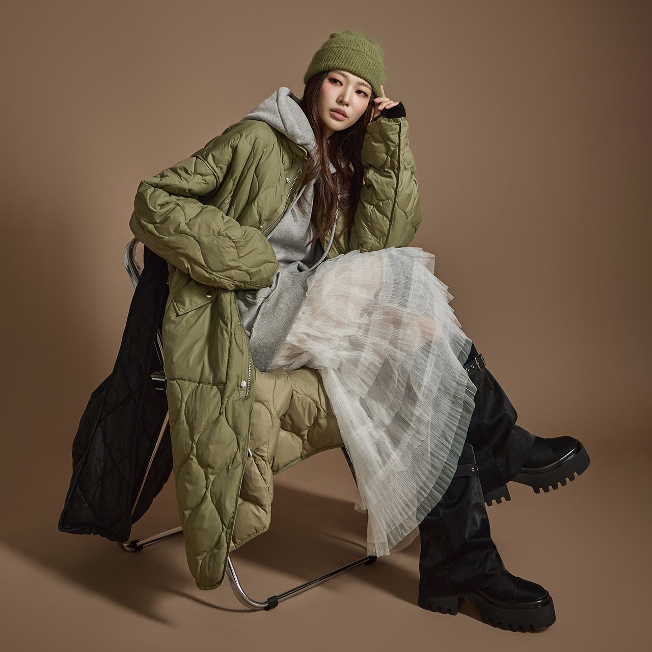 J2487 Down Quilted Padded Jacket