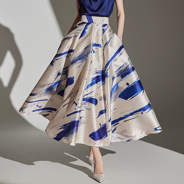 SK9231 Silky Flared Skirt