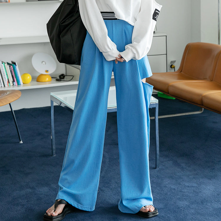 P2412 Elastic Waist Maxi Sweatpants