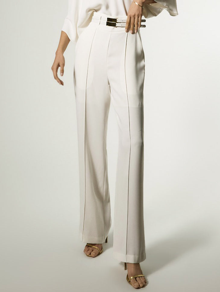 P3784 Pintuck Slacks witrh Belt