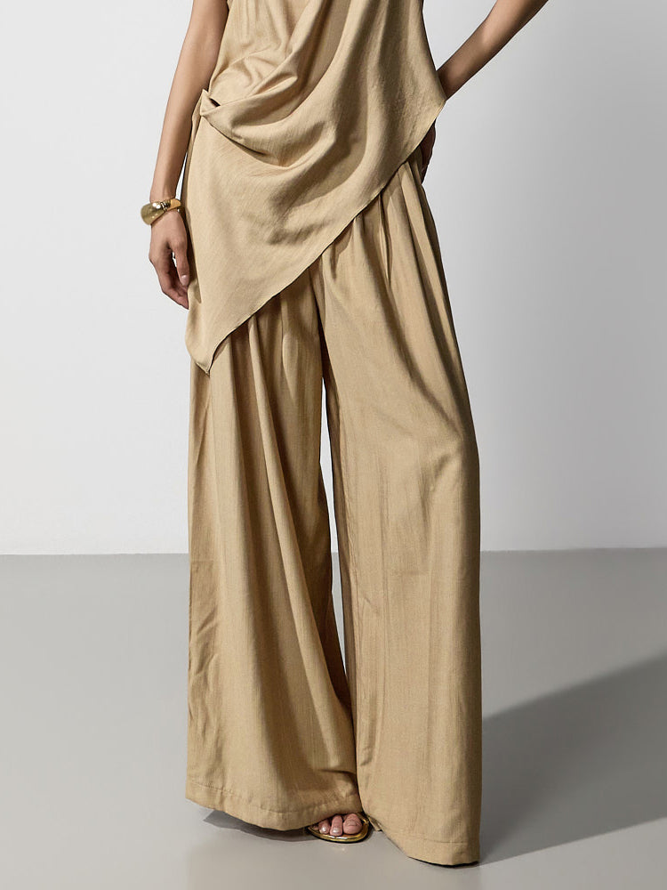 P3887 Drape Wide Pants