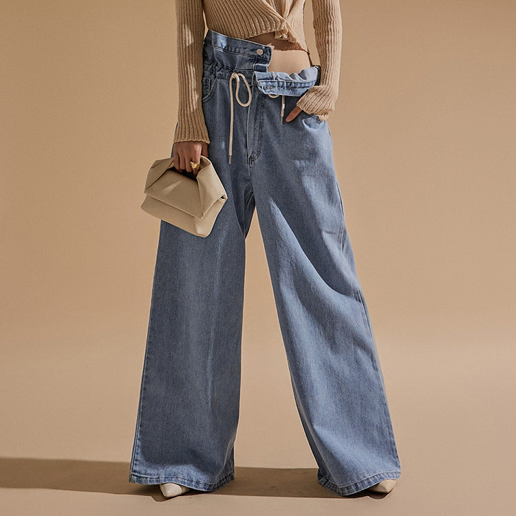 PJ469 Fold Wide Jeans