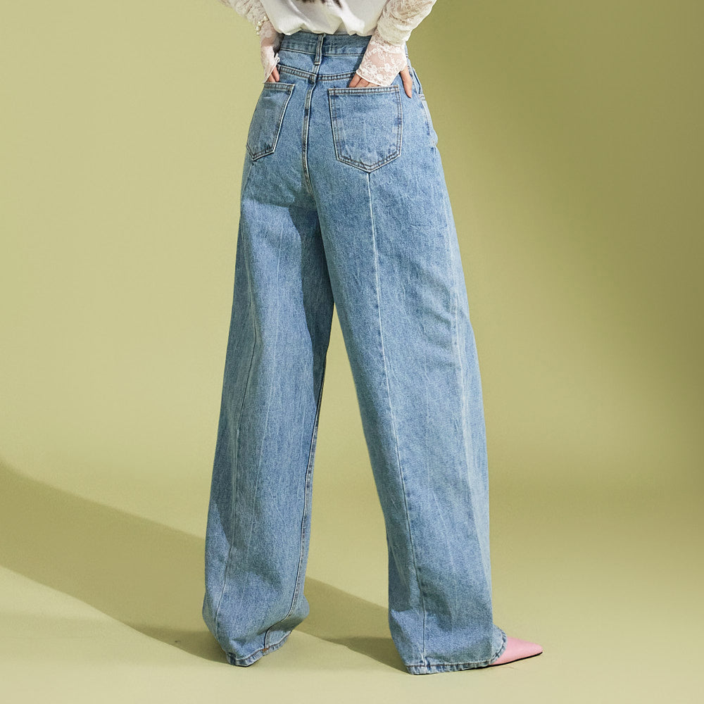 PJ495 High Waist Wide Jeans