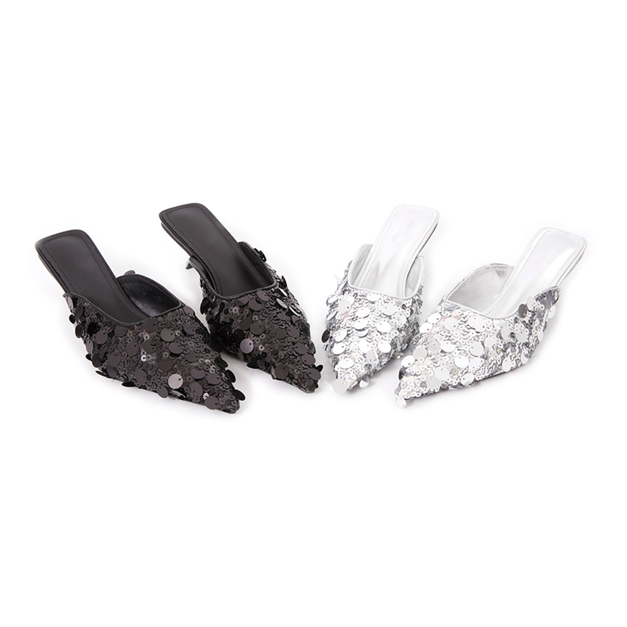 AR-3265 Spangle Middle Heeled Mule
