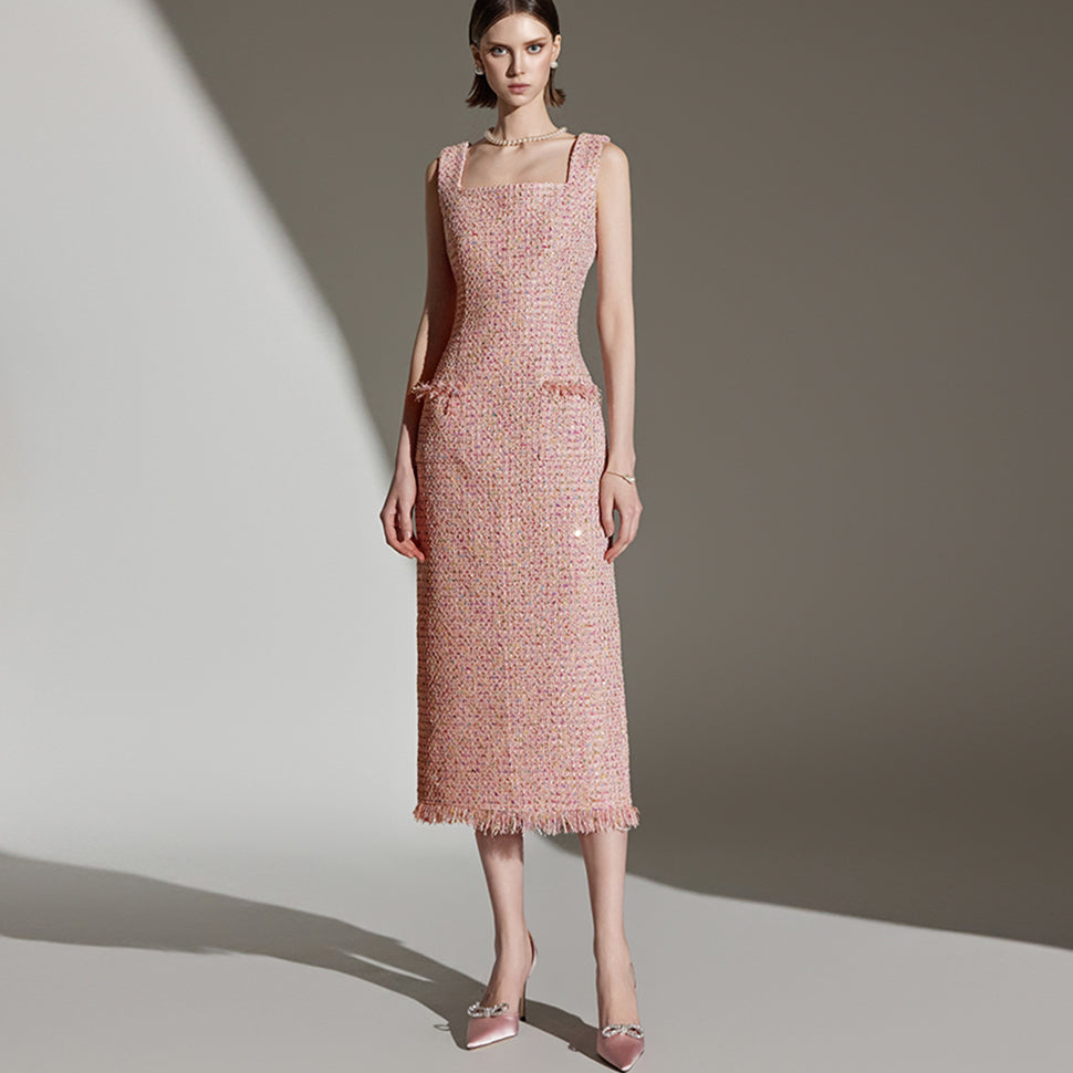 D9482 Tweed Dress