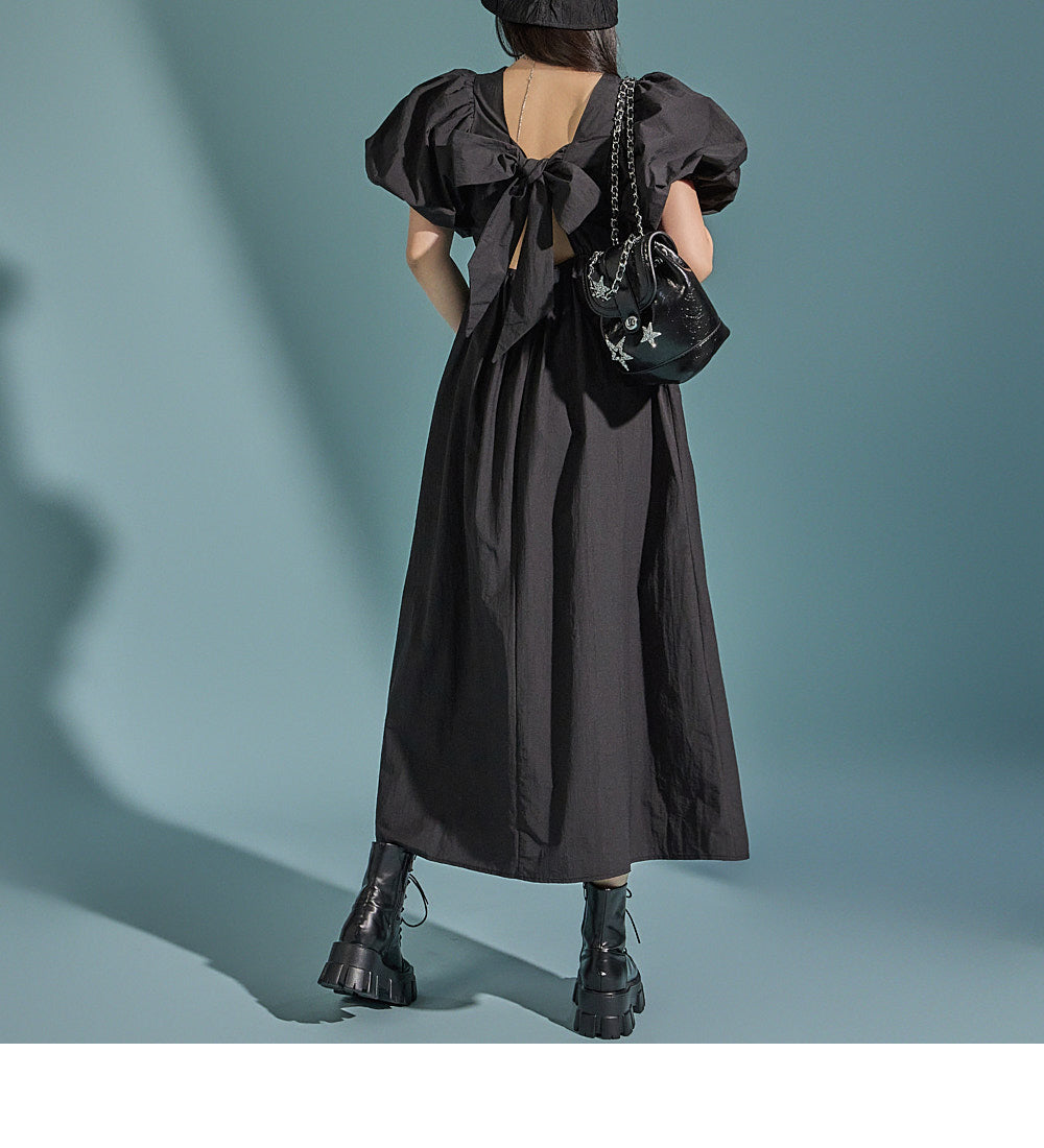 D5038 Balloon Sleeve Dress