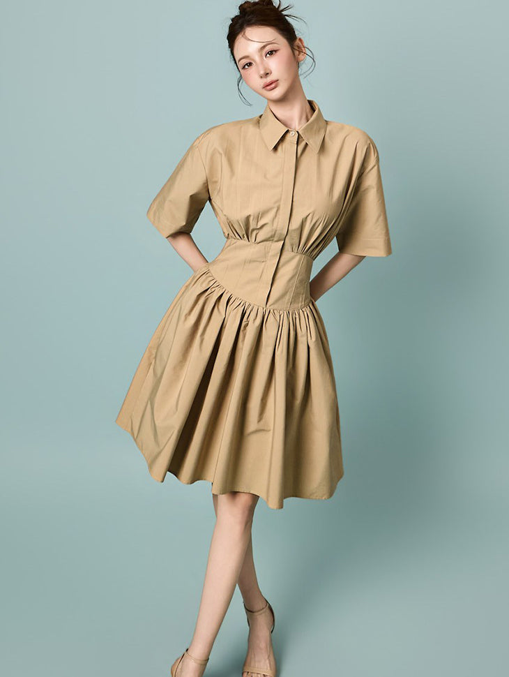 D5544 Shirts Flare Dress