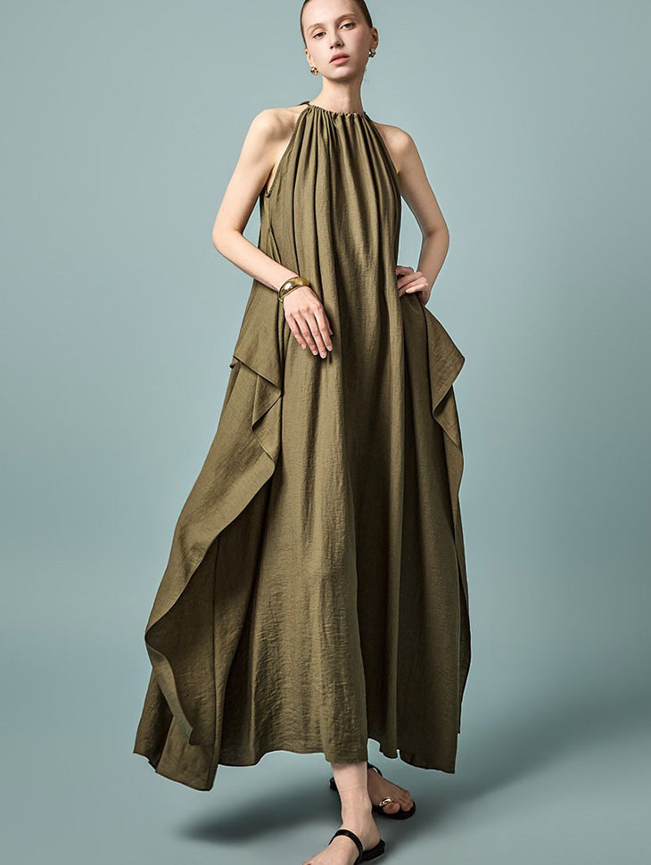 D9624 Airy Halter Dress