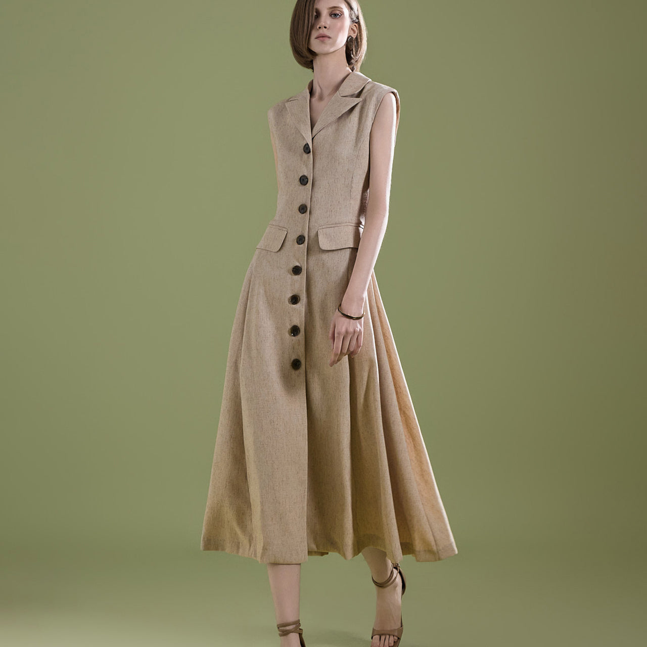 D5023 Button Dress