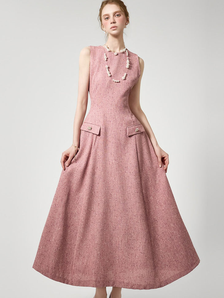 D9595 Sleeveless Flare Dress