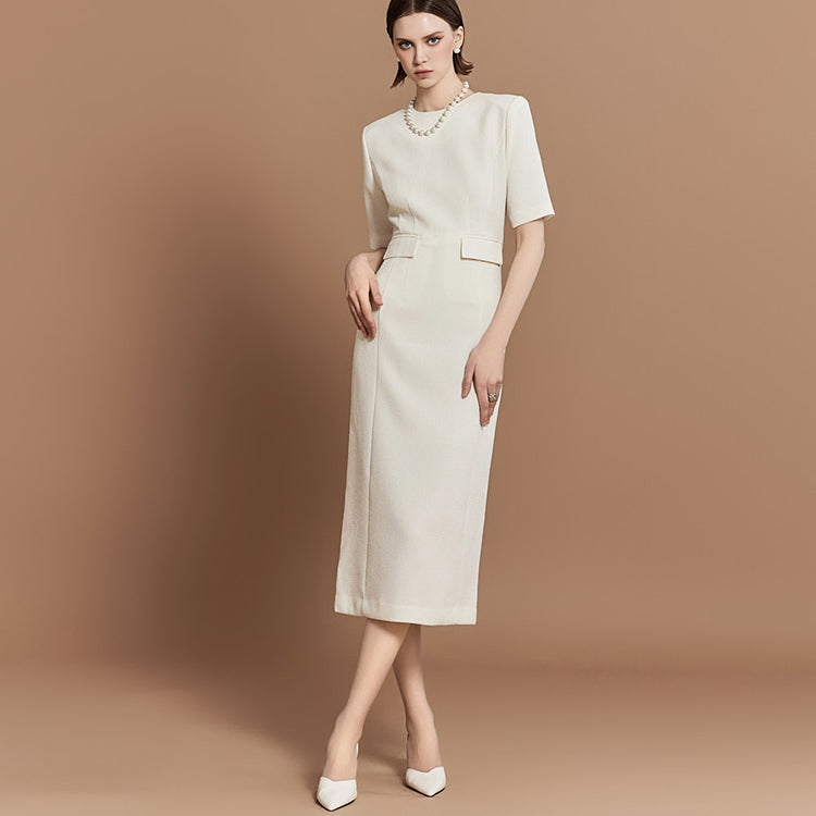 D4887 Pocket Midi Dress