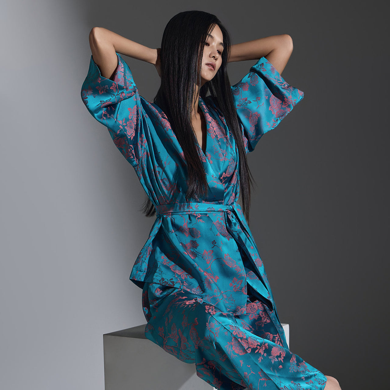 D9490 Satin Loungewear Two-Piece