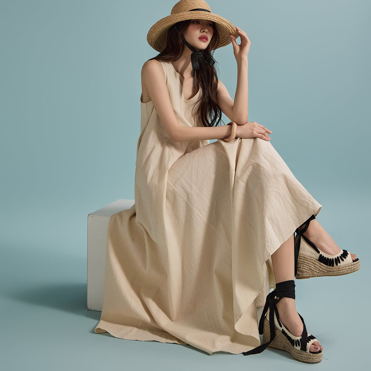D5009 Linen Dress