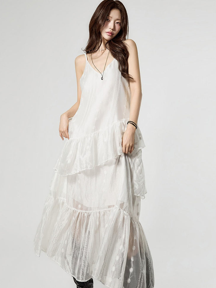 D5510 Layered Tiered Dress
