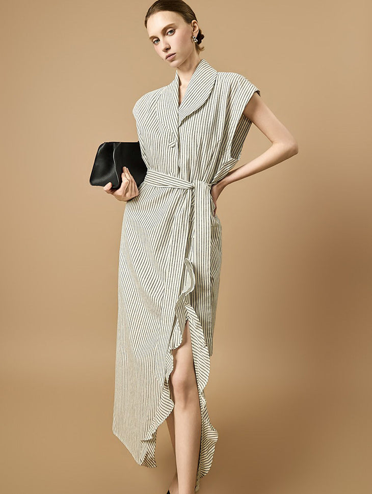 D5556 Linen Strap Set Dress