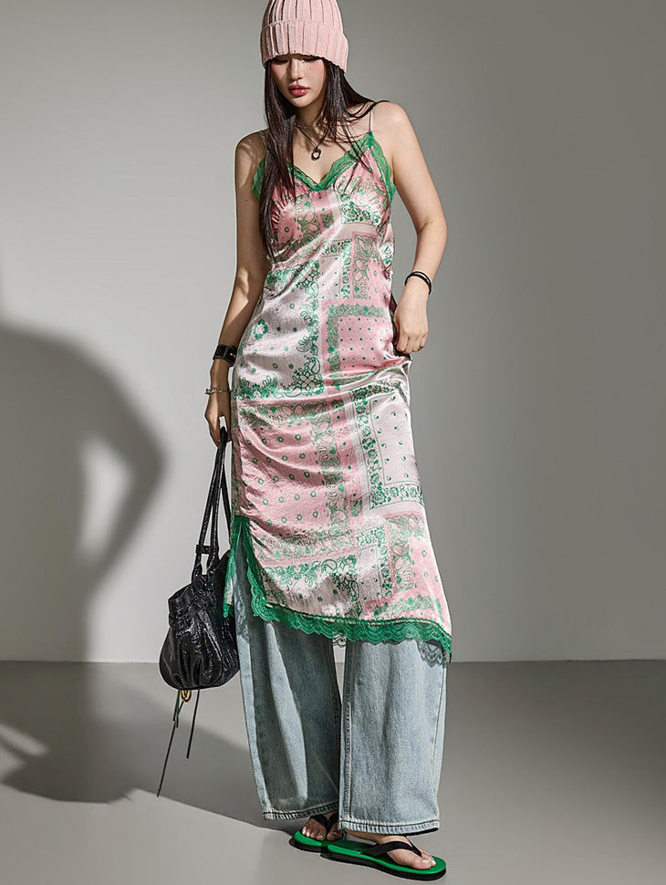 D5653 Paisley Slip Dress
