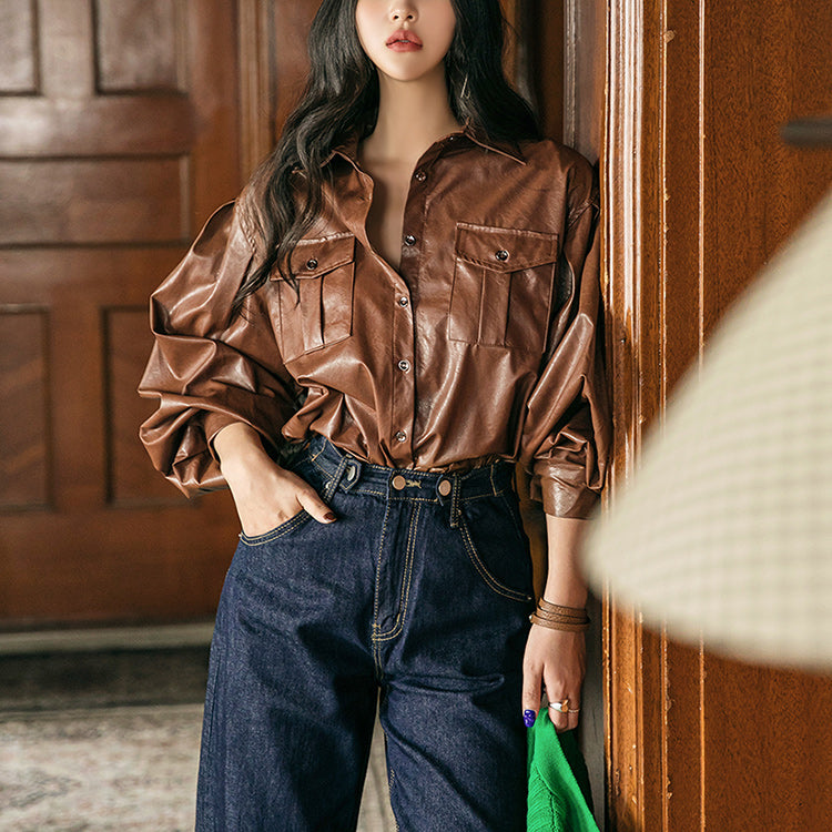 S441 Leather Shirt