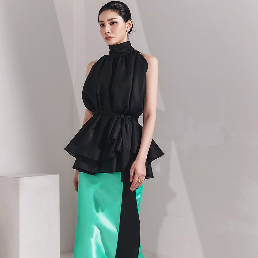 B9146 Blouse with Strap