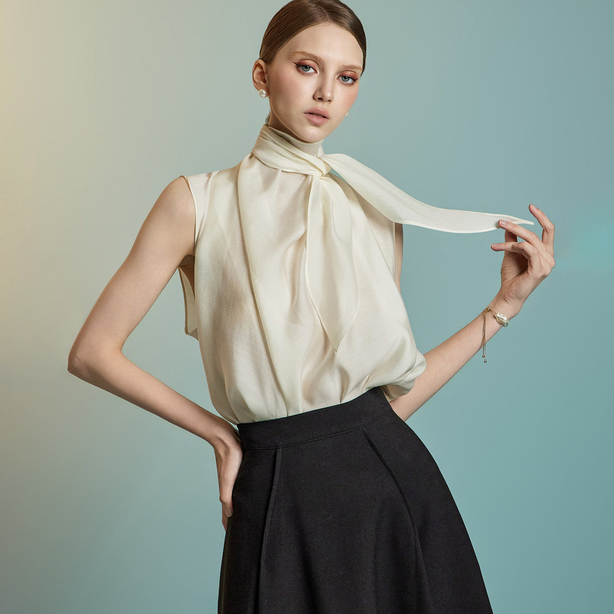 B3113 Tie Blouse