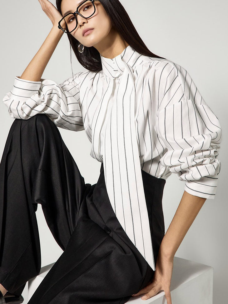 B3173 Scarf Neck Blouse