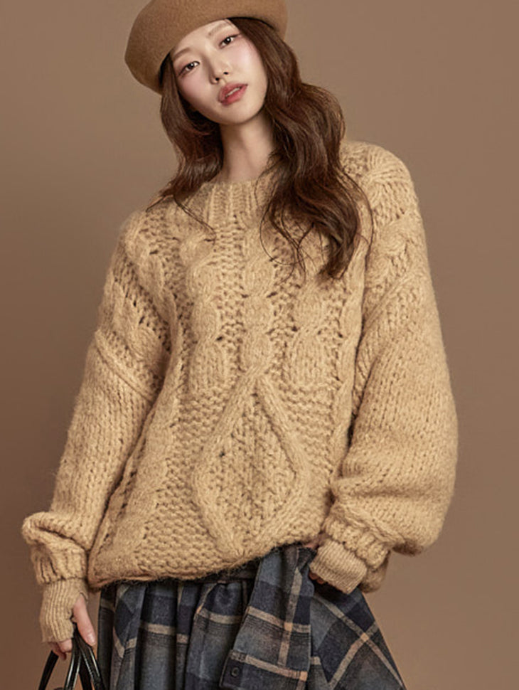 E4062 Cable Wool Knit