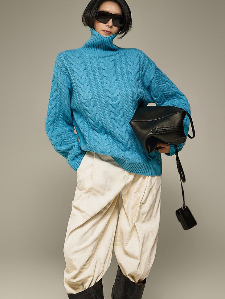 E4427 Cable Wool Knit