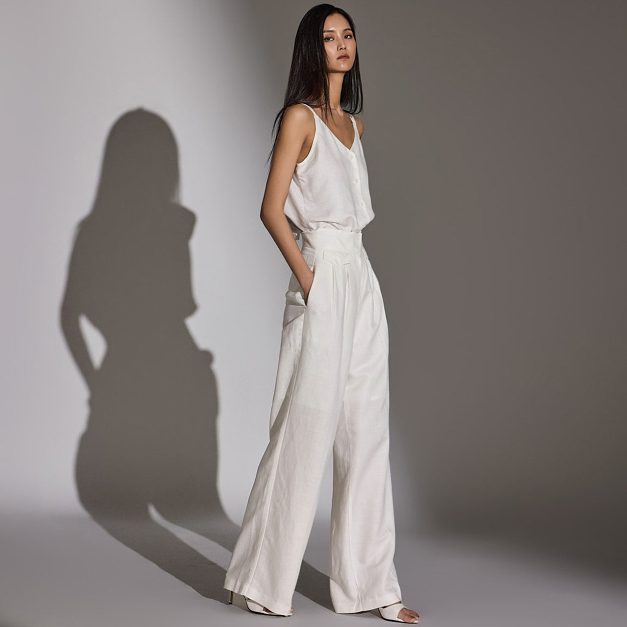 TP1856 Sleeveless Top and Slacks Set