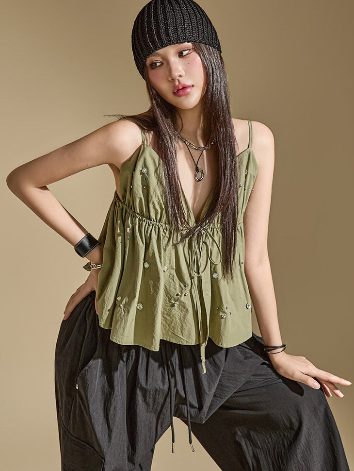 E4288 Jewelry Sleeveless Top
