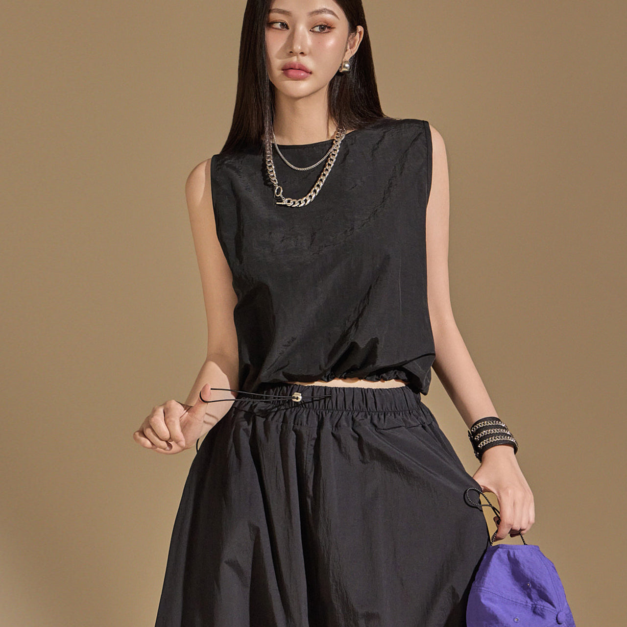 E3455 Nylon Sleeveless Top