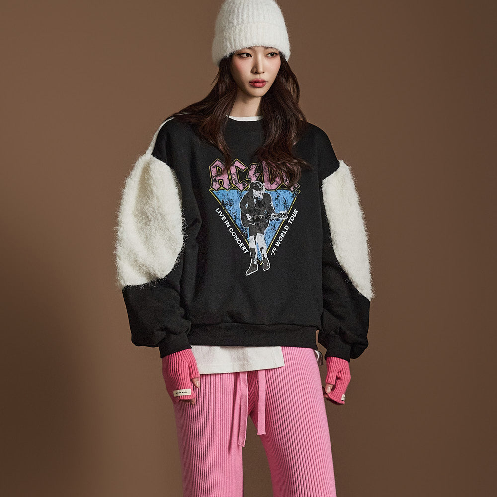 E3648 Fur Printed Sweatshirts