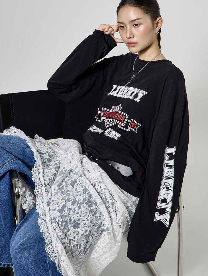 E4125 Lettering Long Top