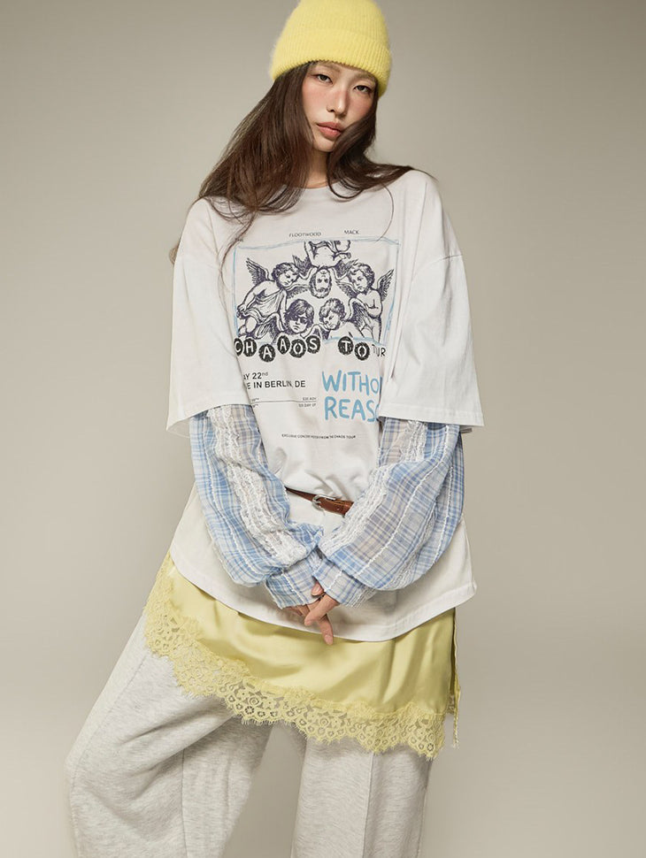 E4418 Check Layered Top