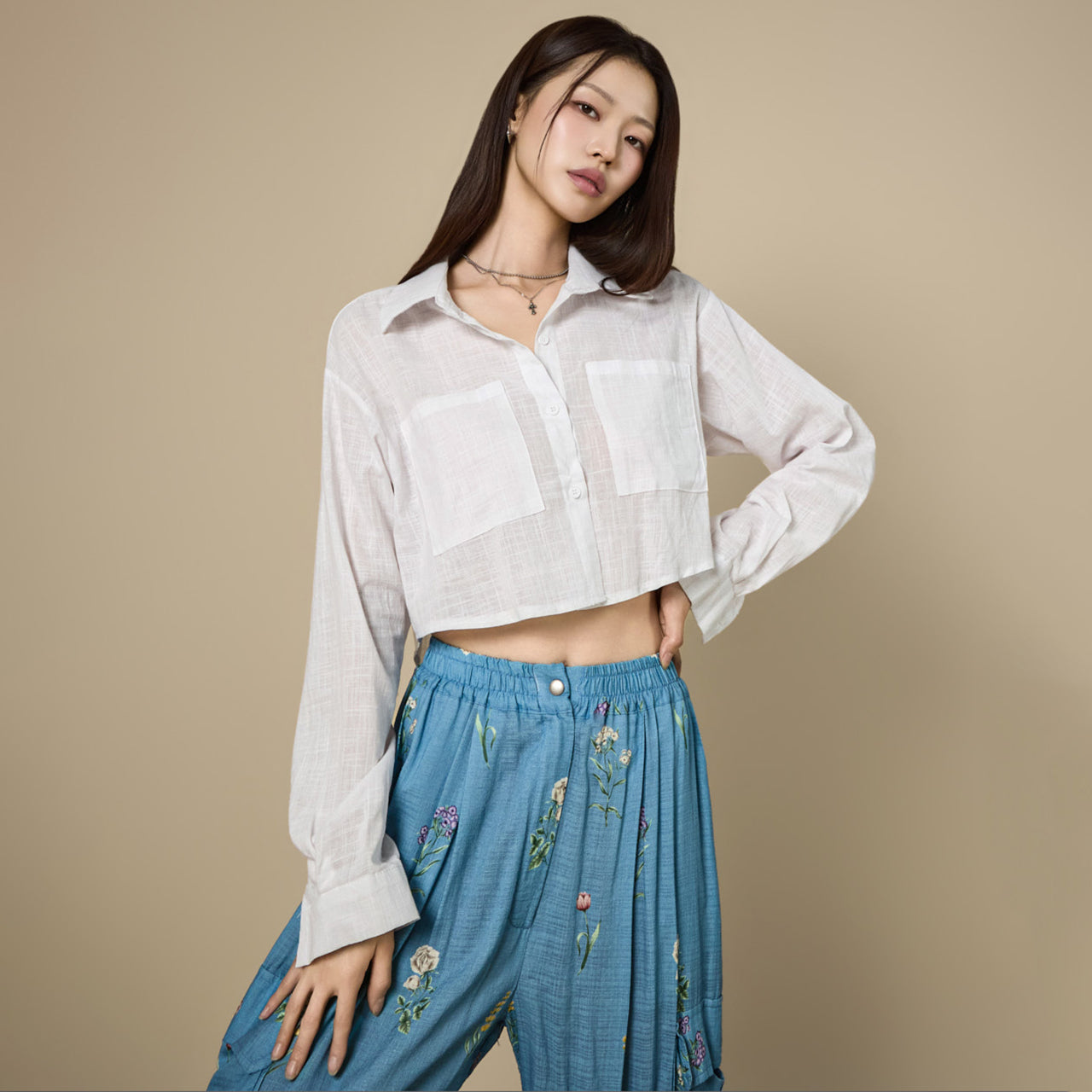 S902 短款口袋衬衫