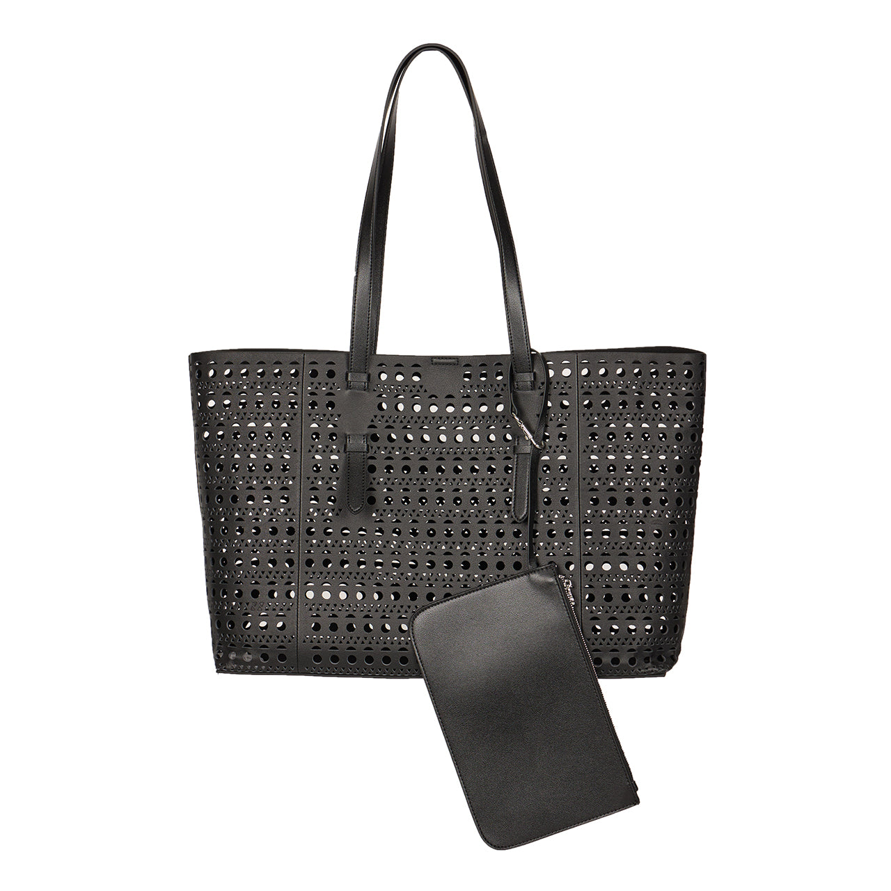 A-1663 Big Eyelet Leather Shoulder Bag