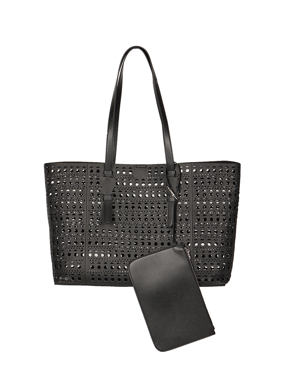 A-1663 Big Eyelet Leather Shoulder Bag