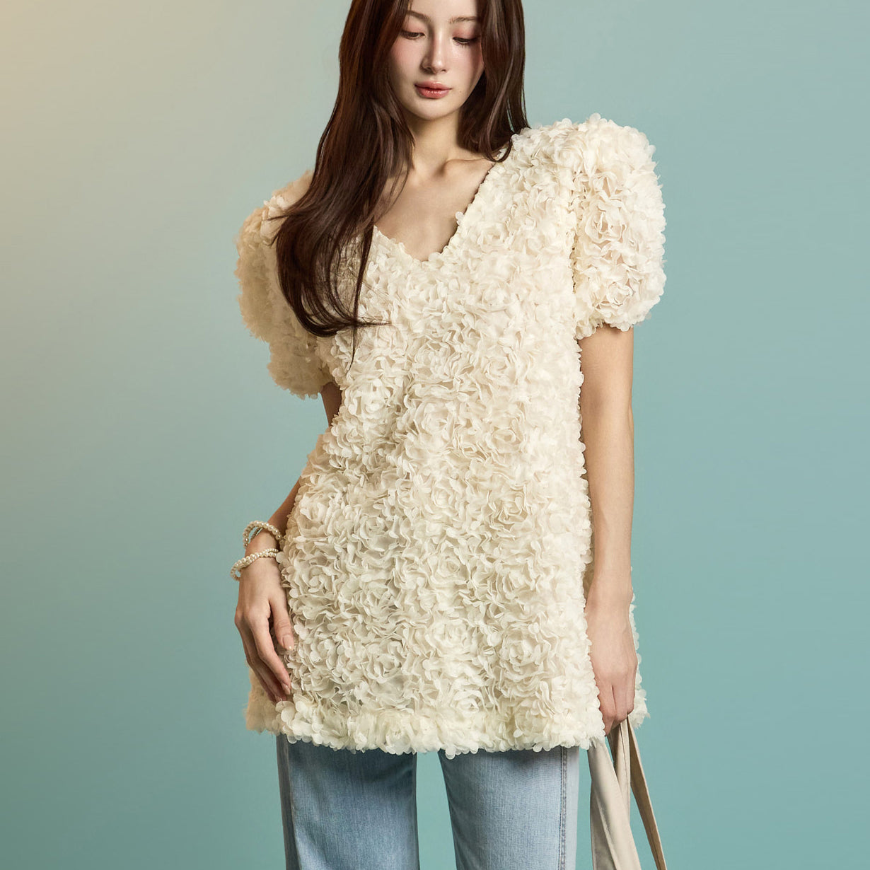 B3077 Flower Blouse