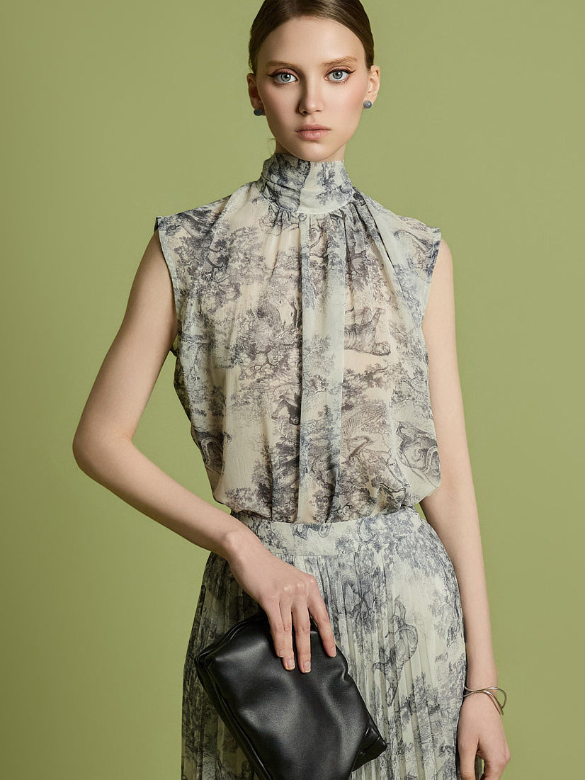B3083 Scarf Blouse