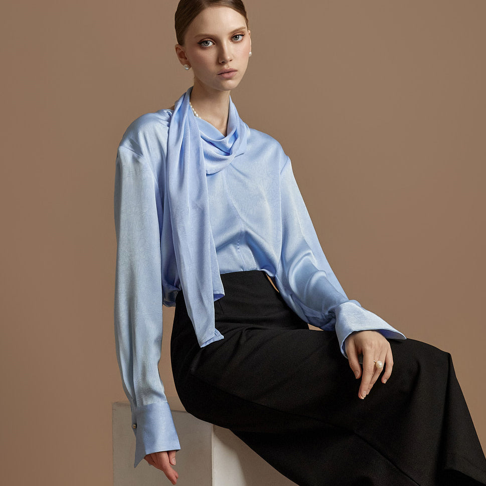 B3136 Scarf Blouse