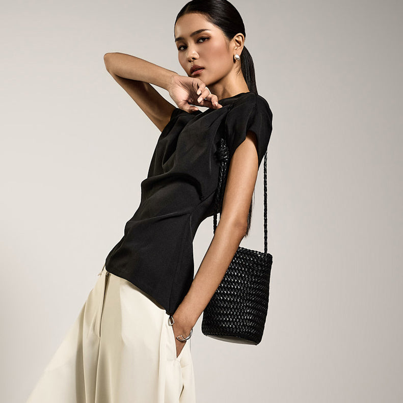 B9196 Gather Shirring Blouse