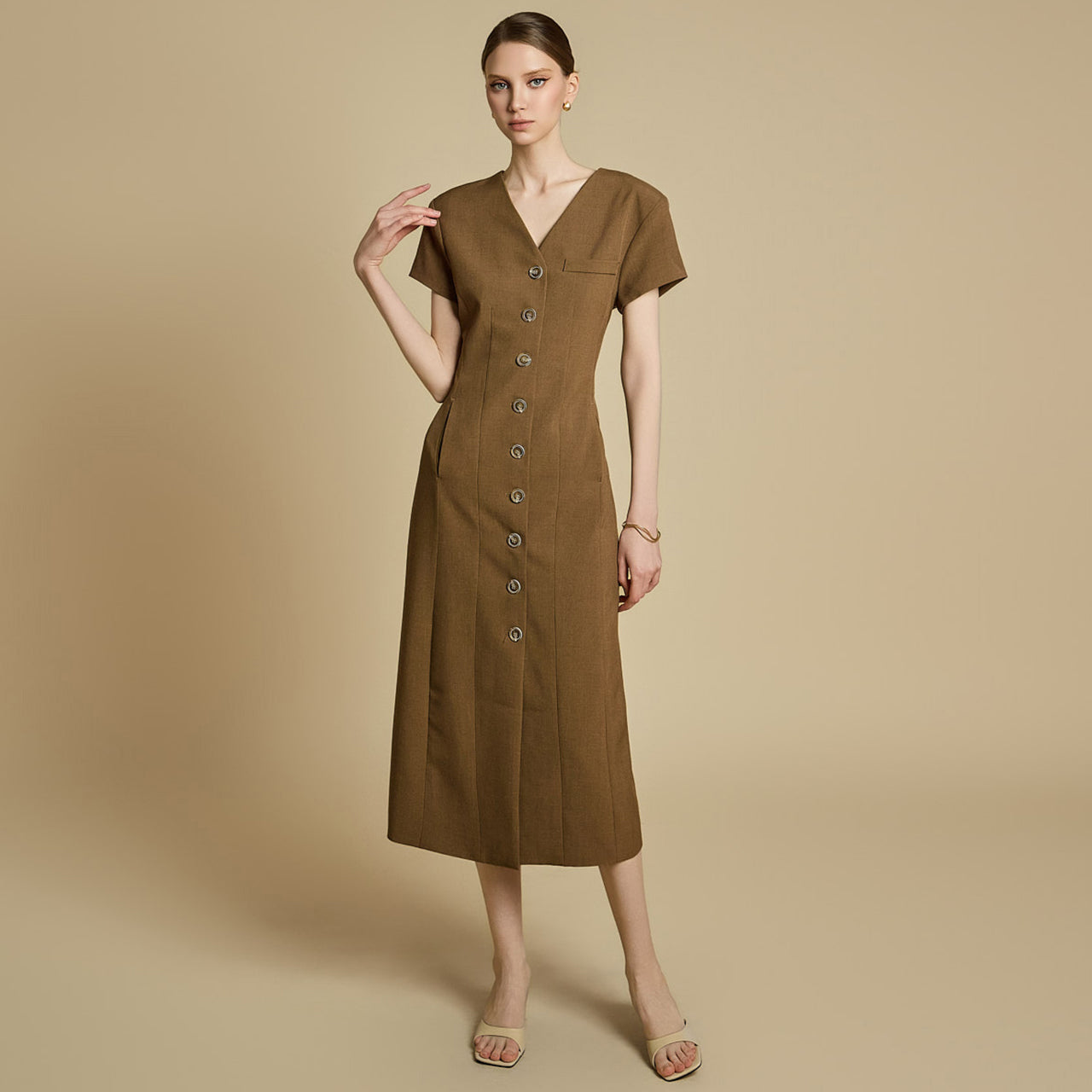 D5262 Pintuck Dress