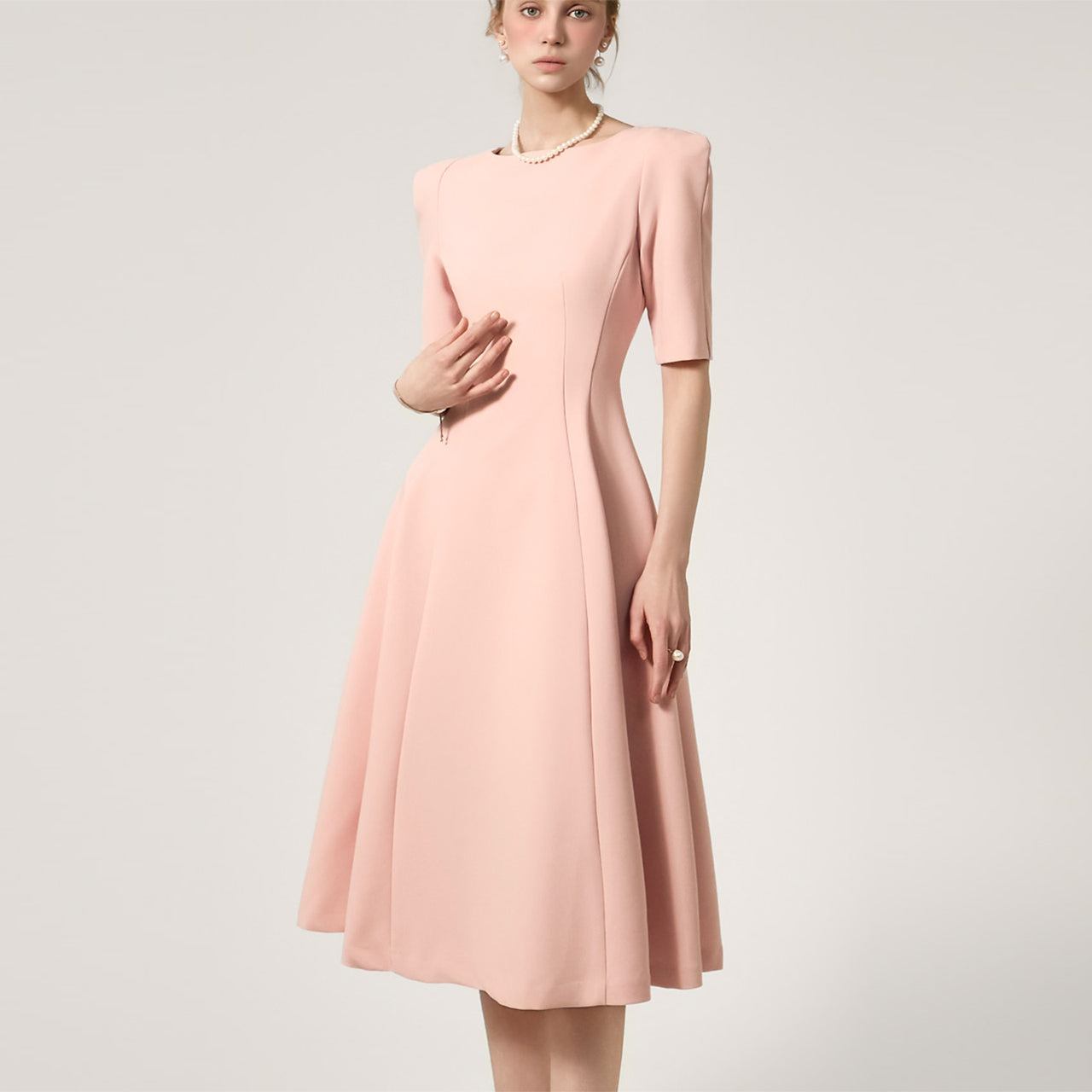 D5478 Flare Midi Dress
