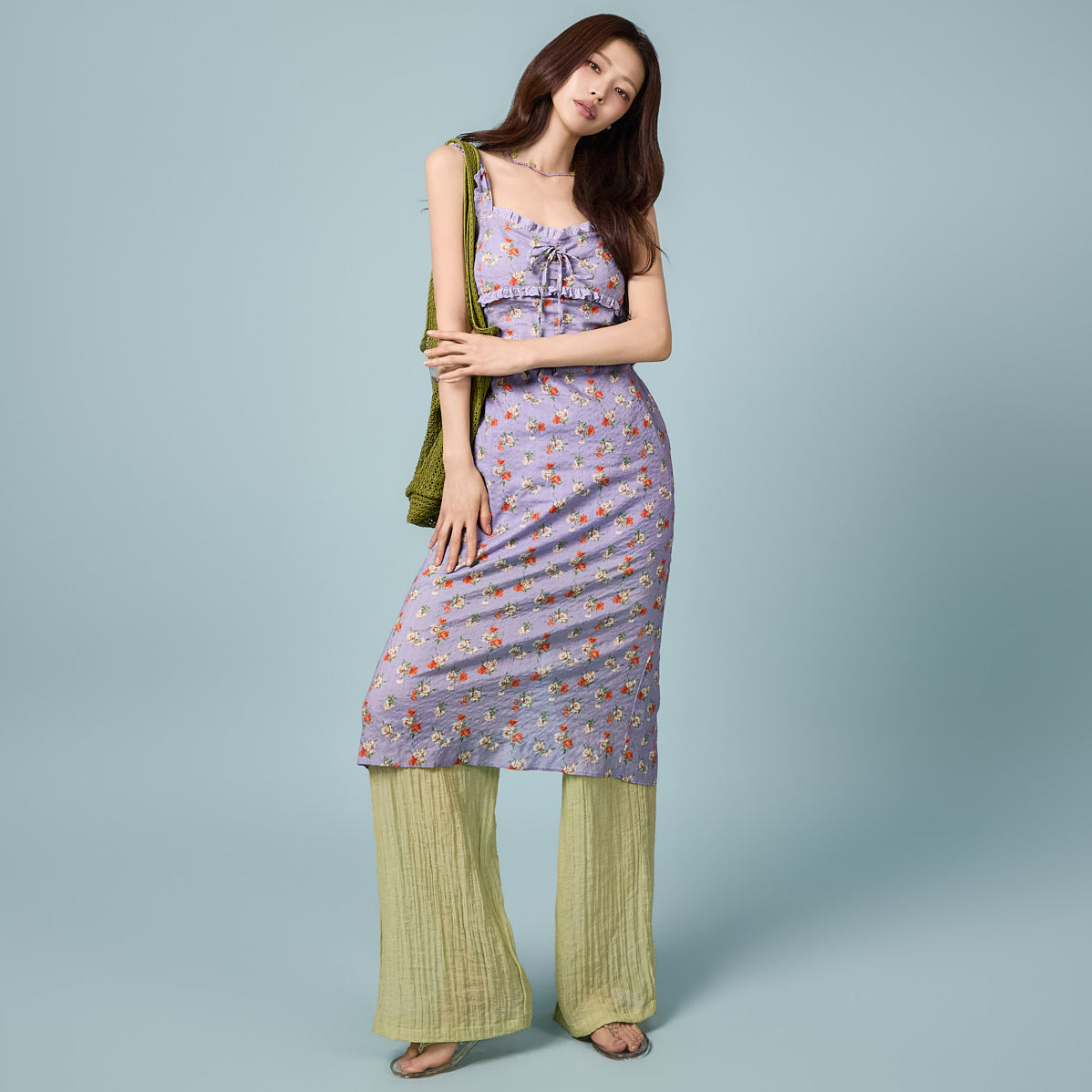 D5666 Backless Rose Dress