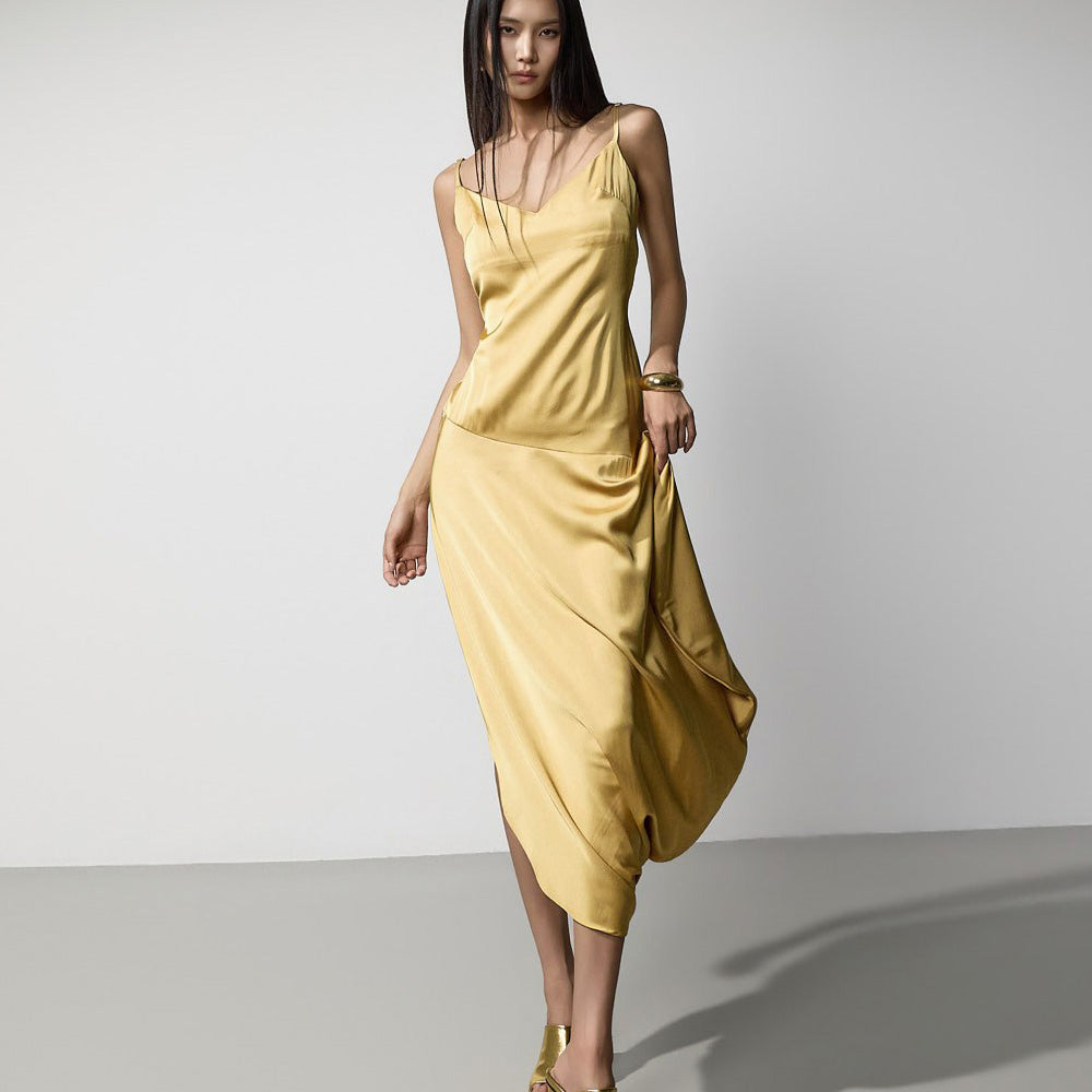 D9601 V-Neck Slip Dress
