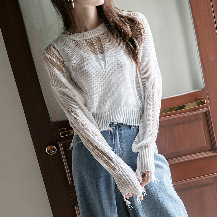 E2440 Mesh Sweater