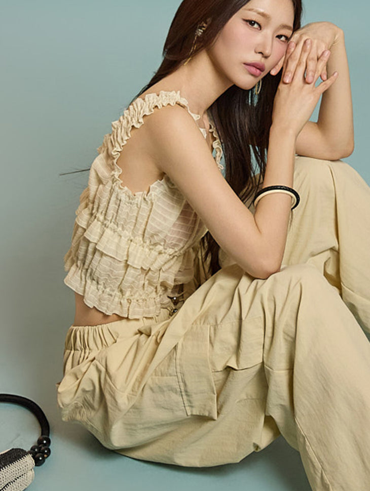 E3813 Shirring Top