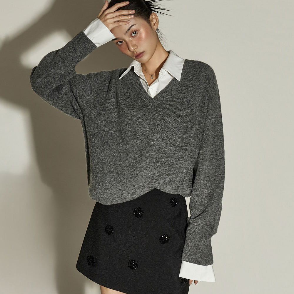 E3995 V-neck Knit